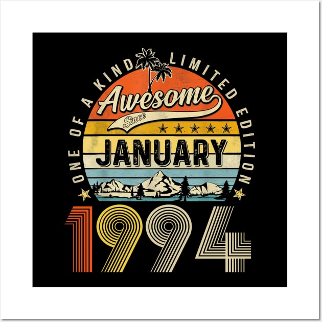 Awesome Since January 1994 Vintage 29th Birthday Wall Art by Centorinoruben.Butterfly